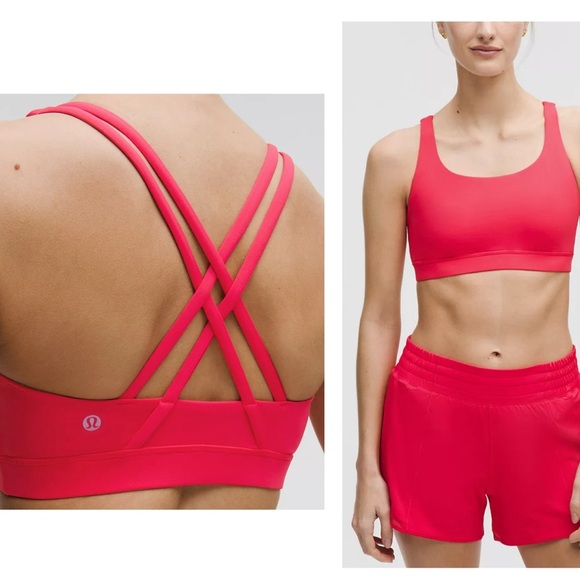 NWT - lululemon Energy Bra
Medium Support, B–D Cups in Size 6  - Red Glow - Picture 1 of 8